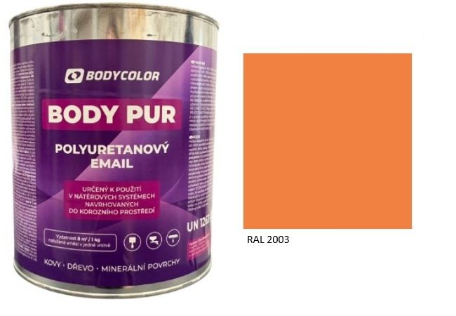 Polyuretánová farba 4:1 matná RAL 2003 – pastelová oranžová 4,5L / 6,21KG