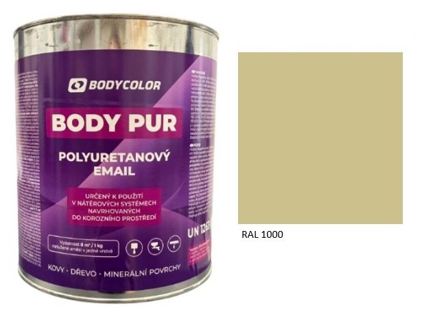 Polyuretánová farba 4:1 lesklá RAL 1000 – zelenobéžová 0,75L / 0,99KG