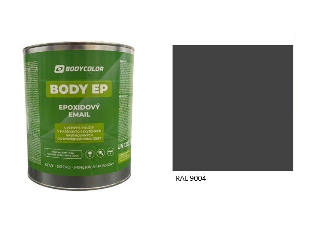 Epoxidová farba 5:1 matná RAL 9004 – signálna čierna 0,75L / 1,125KG