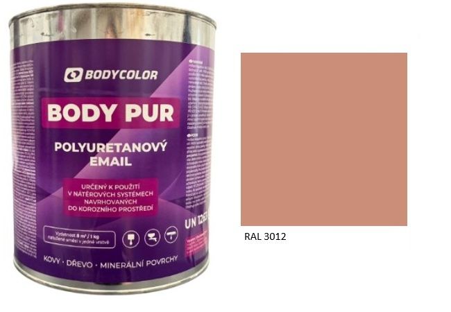 Polyuretánová farba 4:1 lesklá RAL 3012 – béžovočervená 4,5L / 6,21KG