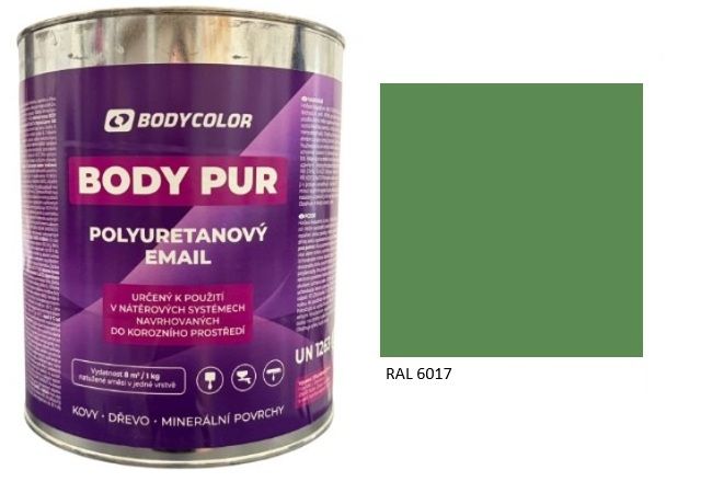 Polyuretánová farba 4:1 matná RAL 6017 – májová zelená 2,25L / 3,10KG