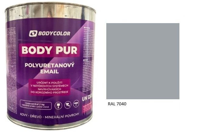 Polyuretánová farba 4:1 matná RAL 7040 – okenná sivá 0,75L / 0,99KG
