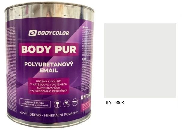 Polyuretánová farba 4:1 lesklá RAL 9003 – signálna biela 0,75L / 0,99KG