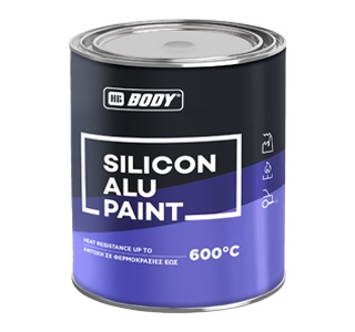HB BODY Silicon alu paint - farba do vysokých teplôt strieborná do 600°C  750ml