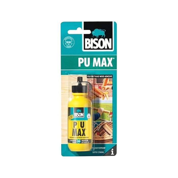 BISON PU MAX 75G, vysokopevnostné polyuretánové lepidlo na drevo D4