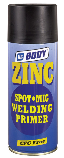 HB BODY zinc spot mig 425 - 1k antikorózna základná zinková farba čierna v spreji 400ml
